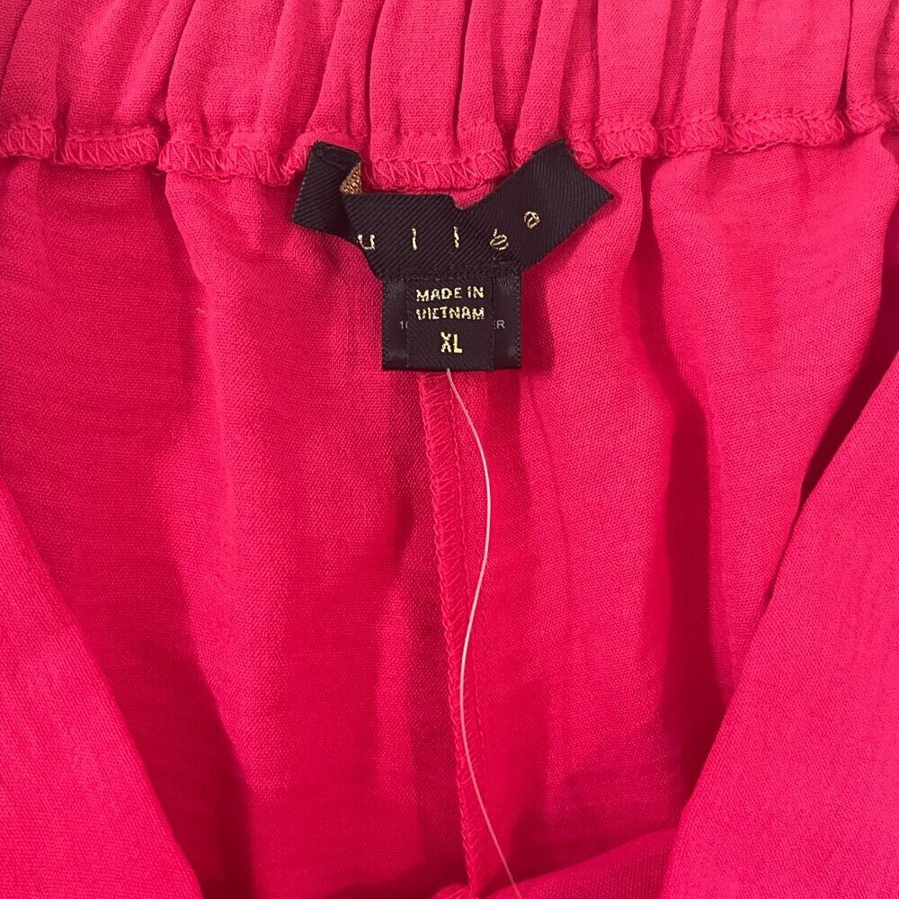 Tullia. Women's pink casual wide-leg pants. Size XL. Made in Vietnam. - Picture 8 of 10